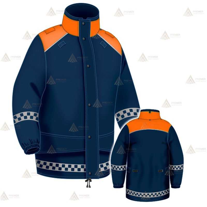 Chaqueta impermeable y transpirable con membrana PTFE para Protección Civil