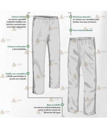 Pantalón impermeable y transpirable con  cintas reflectantes  y membrana PTFE para Policía Local