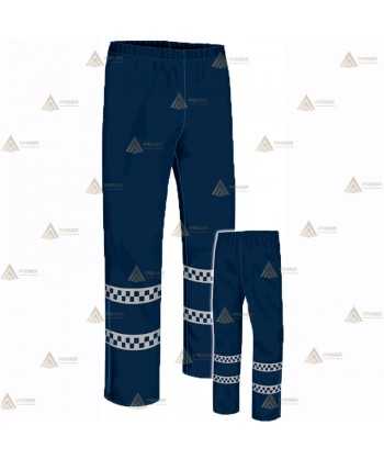 Pantalón impermeable con cintas damero reflectantes para Policía Local