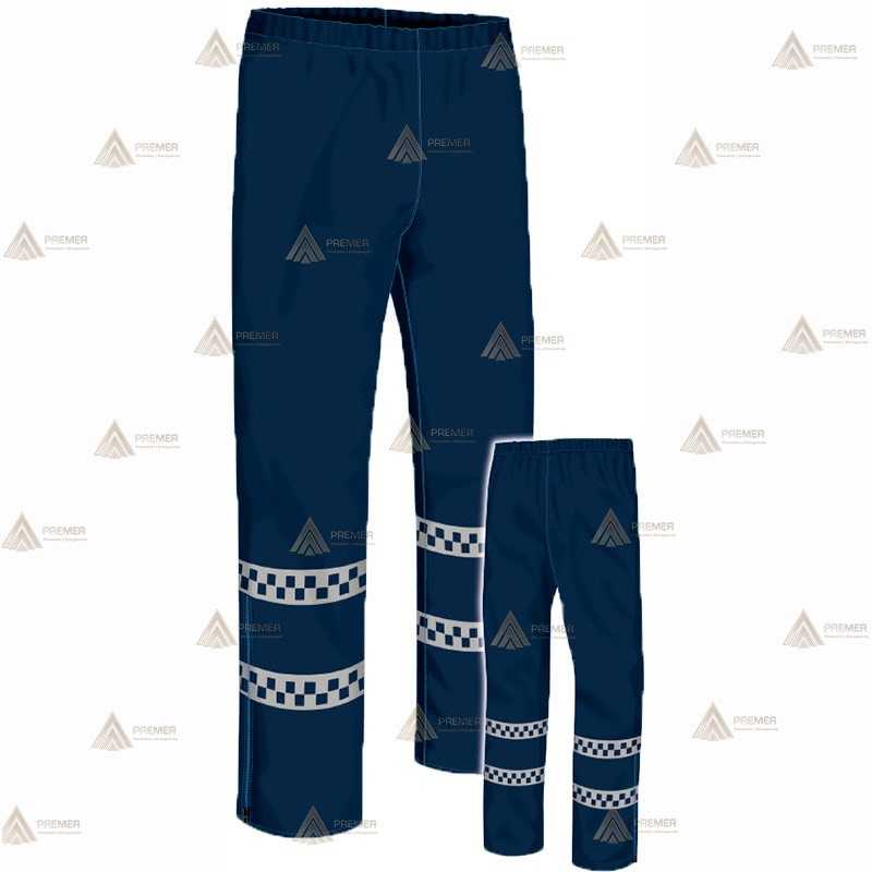 Pantalón impermeable con cintas damero reflectantes para Policía Local