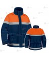 Parka 2/4 bicolor con cinta reflectante para motoristas de Protección Civil