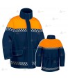 Parka acolchada bicolor con damero para Protección Civil