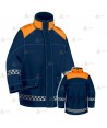 Parka bicolor con forro opcional, damero reflectante y membrana PTFE para Protección Civil