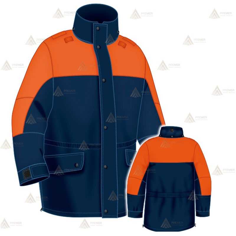 Parka acolchada bicolor con membrana PTFE para Protección Civil