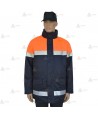 Parka bicolor e impermeable con cinta reflectante para Protección Civil