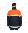 Parka bicolor e impermeable con cinta reflectante para Protección Civil