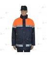 Parka bicolor con cinta segmentada, forro desmontable  y membrana PTFE para Protección Civil