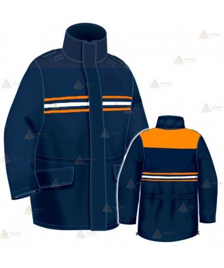 Parka bicolor e impermeable con membrana PU para Protección Civil