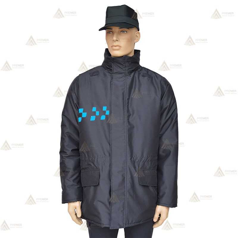 Parka ligera color azul marino, con damero azul y membrana impermeable PU para Policía Local