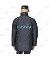 Parka ligera color azul marino, con damero azul y membrana impermeable PU para Policía Local