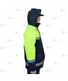 Parka ligera color azul marino y amarillo flúor, con damero reflectante y membrana impermeable PU para Policía Local