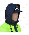 Parka ligera color azul marino y amarillo flúor, con damero reflectante y membrana impermeable PU para Policía Local