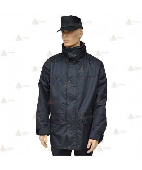 Parka azul marino con forro desmontable y membrana PTFE para Policía Local