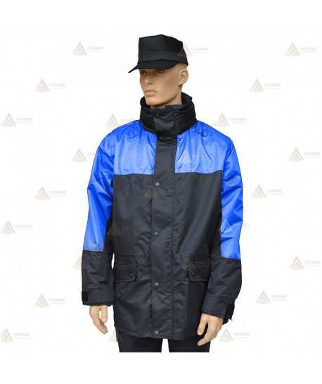 Parka azul marino y azul tropical con forro desmontable y membrana PTFE para Policía Local
