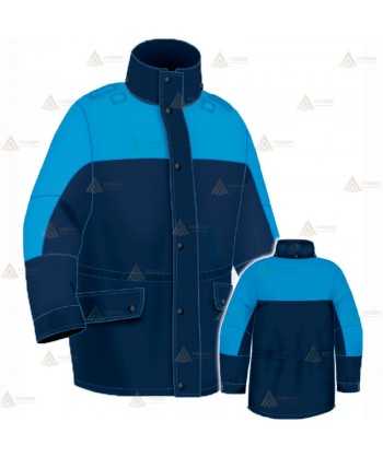 Parka azul marino y azul tropical con forro desmontable y membrana PTFE para Policía Local