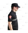 Polo de manga corta con damero reflectante para Técnico de Protección Civil
