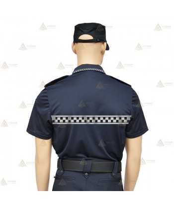 Polo monocolor de manga corta color azul marino para Policía
