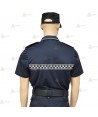 Polo monocolor de manga corta color azul marino para Policía