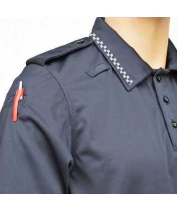 Polo monocolor de manga corta color azul marino para Policía