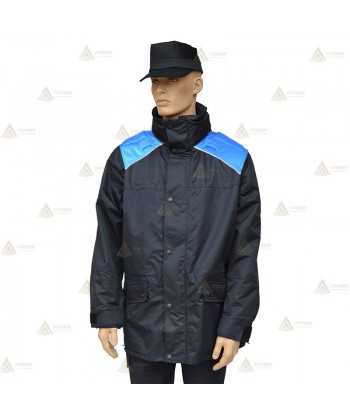 Parka azul marino y azul tropical con forro desmontable y membrana PTFE para Policía Local