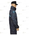 Parka azul marino con damero azul, forro desmontable y membrana impermeable PTFE para Policía Local