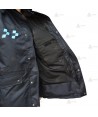 Parka azul marino con damero azul, forro desmontable y membrana impermeable PTFE para Policía Local