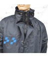 Parka azul marino con damero azul, forro desmontable y membrana impermeable PTFE para Policía Local