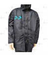 Parka azul marino con damero azul, forro desmontable y membrana impermeable PTFE para Policía Local