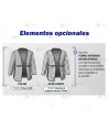 Parka azul marino y amarillo flúor con cinta reflectante, forro desmontable y membrana impermeable PTFE para Policía Local