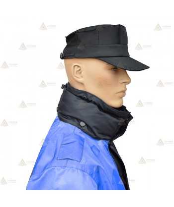 Parka azul marino y azul tropical con damero reflectante color plata, forro desmontable y membrana PTFE para Policía Local