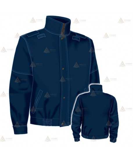 Cazadora softshell para motoristas color azul marino orión con membrana PTFE para Policía Local