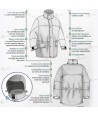 Parka color verde militar con forro desmontable y membrana PTFE para Agentes Forestales