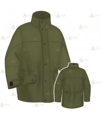 Parka color verde militar con forro desmontable y membrana PTFE para Agentes Forestales