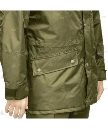 Parka color verde militar con forro desmontable y membrana PTFE para Agentes Forestales