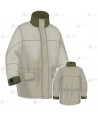 Parka color arena y verde militar con forro desmontable y membrana PTFE para Agentes Forestales