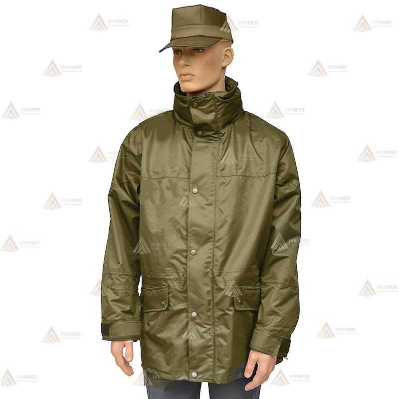Parka color verde militar con forro desmontable y membrana PTFE para Agentes Forestales