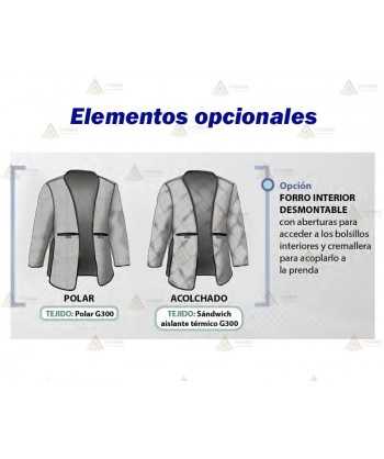 Parka color verde militar con forro desmontable y membrana PTFE para Agentes Forestales