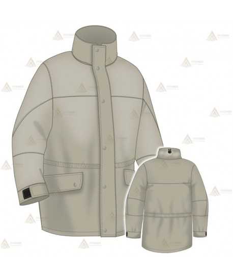 Parka color arena con forro desmontable y membrana PTFE para Agentes Forestales
