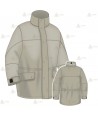 Parka color arena con forro desmontable y membrana PTFE para Agentes Forestales
