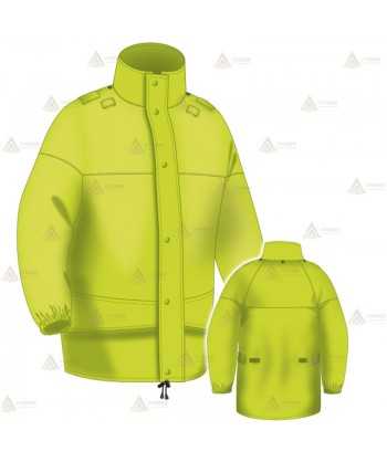 Chaqueta color amarillo flúor impermeable y transpirable con membrana PTFE para Policía Local