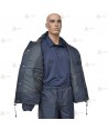 Chaqueta impermeable y transpirable con membrana PTFE y cintas reflectantes tipo damero para Protección Civil