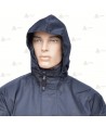 Chaqueta impermeable y transpirable con dameros reflectantes y membrana PTFE para Policía Local