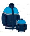 Chaqueta impermeable y transpirable con dameros reflectantes y membrana PTFE para Policía Local