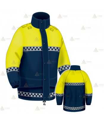 Chaqueta impermeable y transpirable con membrana PTFE para Policía Local