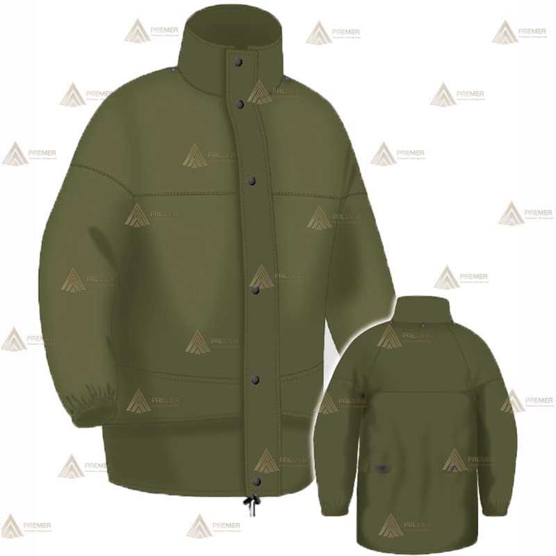 Chaqueta impermeable y transpirable de color verde militar con membrana PTFE para Agentes Rurales