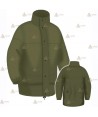 Chaqueta impermeable y transpirable de color verde militar con membrana PTFE para Agentes Rurales