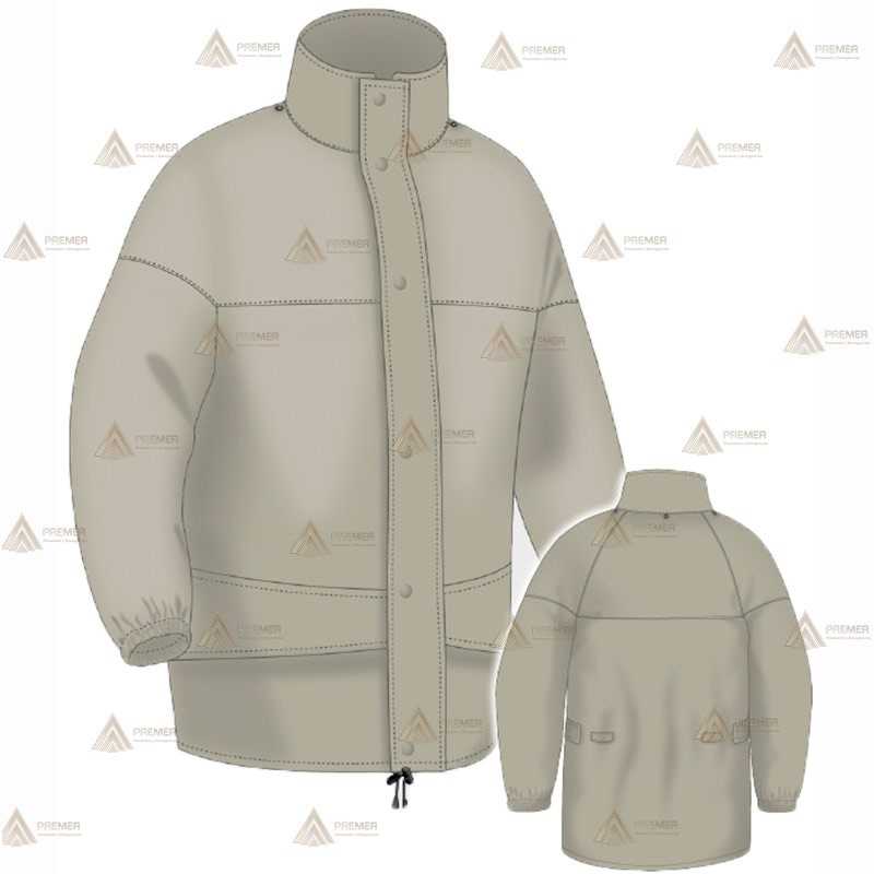 Chaqueta impermeable y transpirable de color Arena con membrana PTFE para Agentes Rurales