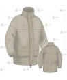 Chaqueta impermeable y transpirable de color Arena con membrana PTFE para Agentes Rurales