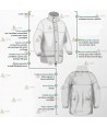 Chaqueta impermeable y transpirable de color Arena y verde militar con membrana PTFE para Agentes Rurales