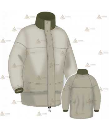 Chaqueta impermeable y transpirable de color Arena y verde militar con membrana PTFE para Agentes Rurales